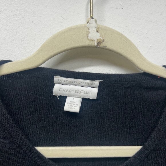 Charter Club 2 Ply Cashmere button up cardigan sweater classic Large - Picture 4 of 6